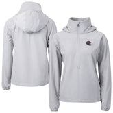 Tampa Bay Buccaneers Cutter & Buck Women's Charter Eco Recycled Half-Zip Hooded Anorak Jacket - Gray online