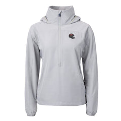 Tampa Bay Buccaneers Cutter & Buck Women's Charter Eco Recycled Half-Zip Hooded Anorak Jacket - Gray online