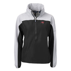 Tampa Bay Buccaneers Cutter & Buck Women's Charter Eco Recycled Half-Zip Hooded Anorak Jacket - Black outlet