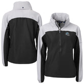 Detroit Lions Cutter & Buck Women's Charter Eco Recycled Half-Zip Hooded Anorak Jacket - Black discount