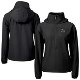 Jacksonville Jaguars Cutter & Buck Women's Charter Eco Recycled Half-Zip Hooded Anorak Jacket - Black sale