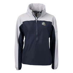 Los Angeles Chargers Cutter & Buck Women's Charter Eco Recycled Half-Zip Hooded Anorak Jacket - Navy sale