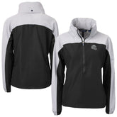 Las Vegas Raiders Cutter & Buck Women's Charter Eco Recycled Half-Zip Hooded Anorak Jacket - Black discount