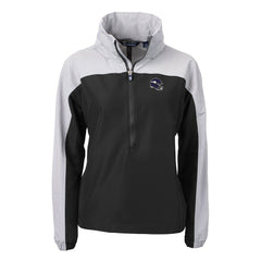 Minnesota Vikings Cutter & Buck Women's Charter Eco Recycled Half-Zip Hooded Anorak Jacket - Black on sale