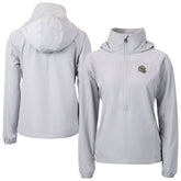 New Orleans Saints Cutter & Buck Women's Charter Eco Recycled Half-Zip Hooded Anorak Jacket - Gray online