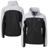 Philadelphia Eagles Cutter & Buck Women's Charter Eco Recycled Half-Zip Hooded Anorak Jacket - Black outlet