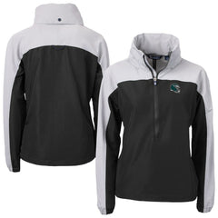 Philadelphia Eagles Cutter & Buck Women's Charter Eco Recycled Half-Zip Hooded Anorak Jacket - Black outlet