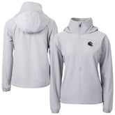 Philadelphia Eagles Cutter & Buck Women's Charter Eco Recycled Half-Zip Hooded Anorak Jacket - Gray online
