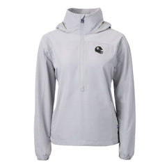 Pittsburgh Steelers Cutter & Buck Women's Charter Eco Recycled Half-Zip Hooded Anorak Jacket - Gray sale
