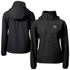 San Francisco 49ers Cutter & Buck Women's Charter Eco Recycled Half-Zip Hooded Anorak Jacket - Black outlet