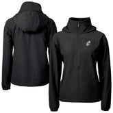 New Orleans Saints Cutter & Buck Women's Charter Eco Recycled Half-Zip Hooded Anorak Jacket - Black discount
