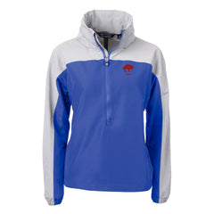 Buffalo Bills Cutter & Buck Women's Charter Eco Recycled Half-Zip Hooded Anorak Jacket - Blue discount