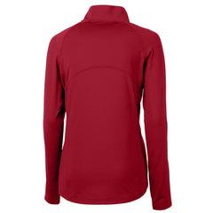 Atlanta Falcons Cutter & Buck Women's Adapt Eco Knit Stretch Recycled Raglan Half-Zip Top - Red on sale