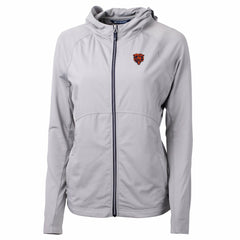 Chicago Bears Cutter & Buck Women's Adapt Eco Knit Hybrid Recycled Full-Zip Jacket - Gray online