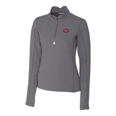 San Francisco 49ers Cutter & Buck Women's Traverse Stretch Quarter-Zip Pullover Top - Gray sale