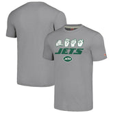 New York Jets Homage Unisex The NFL ASL Collection by Love Sign American Sign Language T-Shirt - Grey for sale