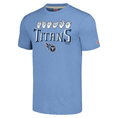 Tennessee Titans Homage Unisex The NFL ASL Collection by Love Sign American Sign Language T-Shirt - Light Blue outlet
