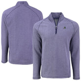 Arizona Diamondbacks Cutter & Buck Peshastin Eco Fleece Recycled Raglan Quarter-Zip Top - Heather Purple