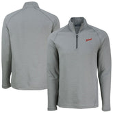 Detroit Tigers Cutter & Buck Peshastin Eco Fleece Recycled Raglan Quarter-Zip Top - Heather Gray