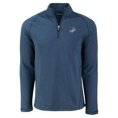 Los Angeles Dodgers Cutter & Buck Peshastin Eco Fleece Recycled Raglan Quarter-Zip Top - Heather Navy