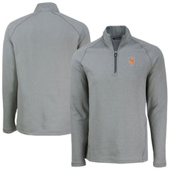 New York Mets Cutter & Buck Peshastin Eco Fleece Recycled Raglan Quarter-Zip Top - Heather Gray
