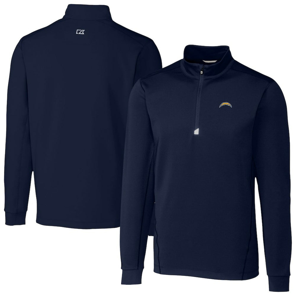 Los Angeles Chargers Cutter & Buck Traverse Stretch Quarter-Zip Top - Navy discount