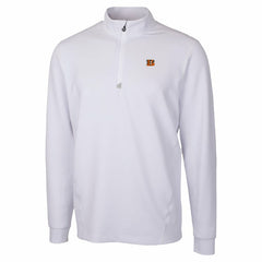 Cincinnati Bengals Cutter & Buck Traverse Stretch Quarter-Zip Top - White cheap
