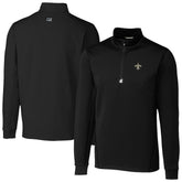New Orleans Saints Cutter & Buck Traverse Stretch Quarter-Zip Top - Black for sale