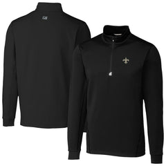 New Orleans Saints Cutter & Buck Traverse Stretch Quarter-Zip Top - Black for sale