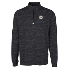 Pittsburgh Steelers Cutter & Buck Traverse Camo Print Stretch Quarter-Zip Top - Black sale