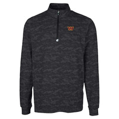 Washington Commanders Cutter & Buck Traverse Camo Print Stretch Quarter-Zip Top - Black discount