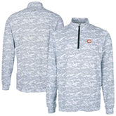Chicago Bears Cutter & Buck Traverse Camo Print Stretch Quarter-Zip Top - Charcoal outlet