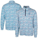 Indianapolis Colts Cutter & Buck Traverse Camo Print Stretch Quarter-Zip Pullover Top - Blue cheap