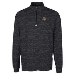 Minnesota Vikings Cutter & Buck Traverse Camo Print Stretch Quarter-Zip Top - Black discount