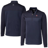 New York Giants Cutter & Buck Traverse Stripe Stretch DryTec Quarter-Zip Top - Navy discount