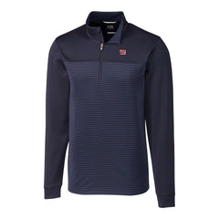 New York Giants Cutter & Buck Traverse Stripe Stretch DryTec Quarter-Zip Top - Navy discount