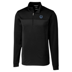 Indianapolis Colts Cutter & Buck Traverse Stripe Stretch DryTec Quarter-Zip Top - Black discount