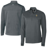 Minnesota Vikings Cutter & Buck Traverse Stripe Stretch DryTec Quarter-Zip Top - Gray sale