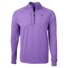Baltimore Ravens Cutter & Buck Adapt Eco Raglan Quarter-Zip Jacket - Heather Purple sale