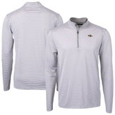 Baltimore Ravens Cutter & Buck Virtue Eco Pique Micro Stripe Quarter-Zip Jacket - Gray cheap