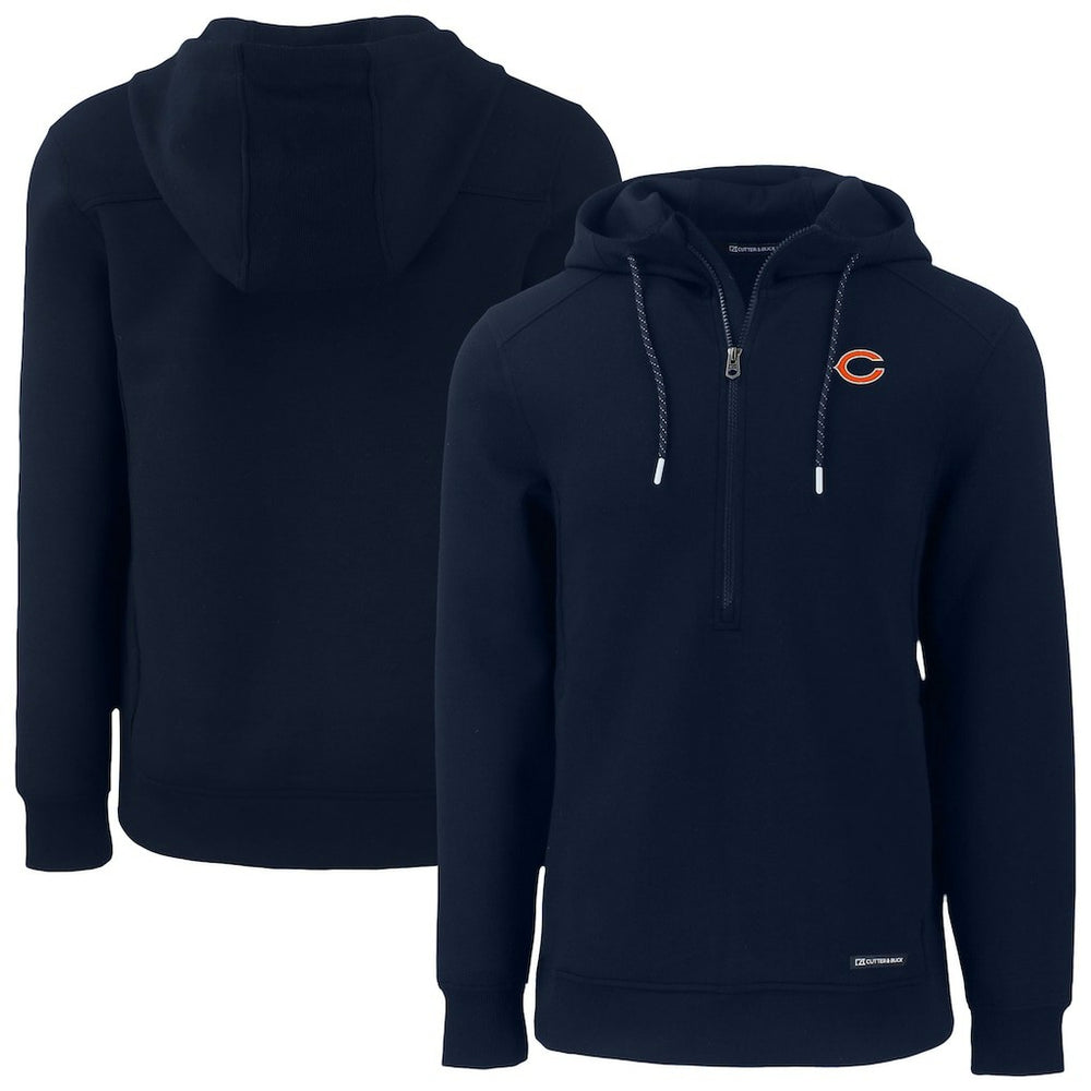 Chicago Bears Cutter & Buck Roam Eco Recycled Half-Zip Hoodie - Navy cheap