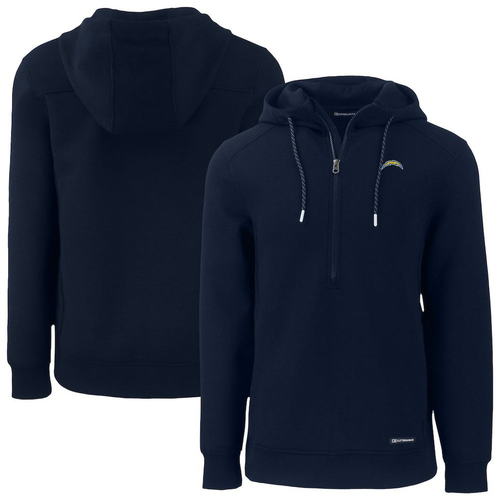 Los Angeles Chargers Cutter & Buck Roam Eco Recycled Half-Zip Hoodie - Navy online