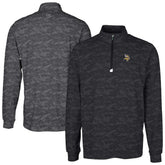 Minnesota Vikings Cutter & Buck Big & Tall Traverse Eco Camo Tri-Blend DryTec Quarter-Zip Jacket - Black on sale