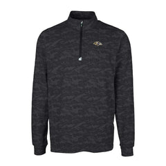 Baltimore Ravens Cutter & Buck Big & Tall Traverse Eco Camo Tri-Blend DryTec Quarter-Zip Jacket - Black sale