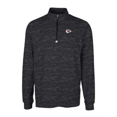 Kansas City Chiefs Cutter & Buck Big & Tall Traverse Eco Camo Tri-Blend DryTec Quarter-Zip Jacket - Black discount