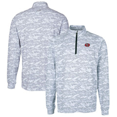 San Francisco 49ers Cutter & Buck Big & Tall Traverse Eco Camo Tri-Blend DryTec Quarter-Zip Jacket - Charcoal on sale