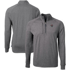 Tampa Bay Buccaneers Cutter & Buck Big & Tall Adapt Eco Raglan Quarter-Zip Jacket - Heather Black discount
