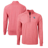 Buffalo Bills Cutter & Buck Big & Tall Adapt Eco Raglan Quarter-Zip Jacket - Heather Red on sale