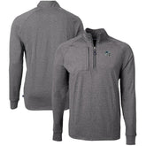 Carolina Panthers Cutter & Buck Big & Tall Adapt Eco Raglan Quarter-Zip Jacket - Heather Black sale