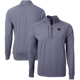 Chicago Bears Cutter & Buck Big & Tall Adapt Eco Raglan Quarter-Zip Jacket - Heather Navy for sale